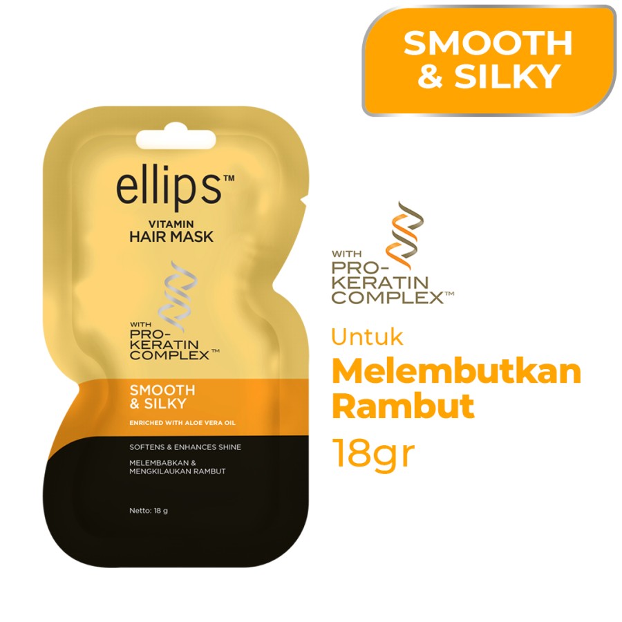 Ellips Hair Mask Pro Keratin Smooth & Silky Sachet 72x18gr