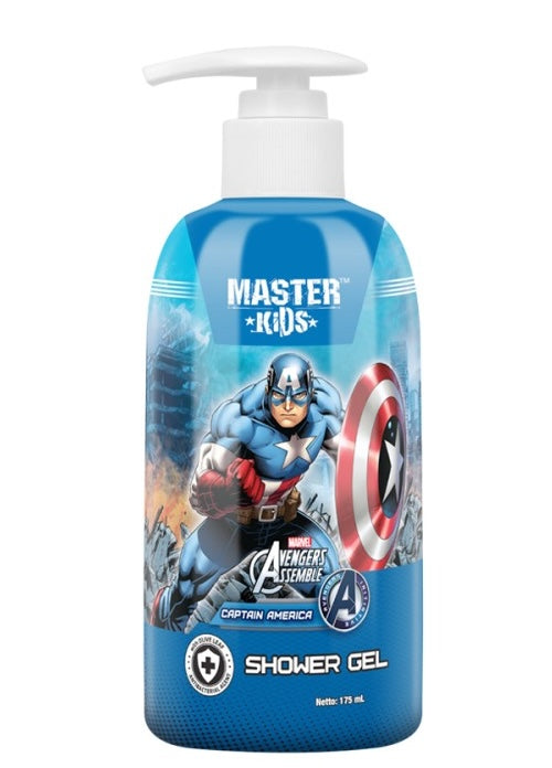 Master Kids Shower Gel Captain America Botol 36x175ml