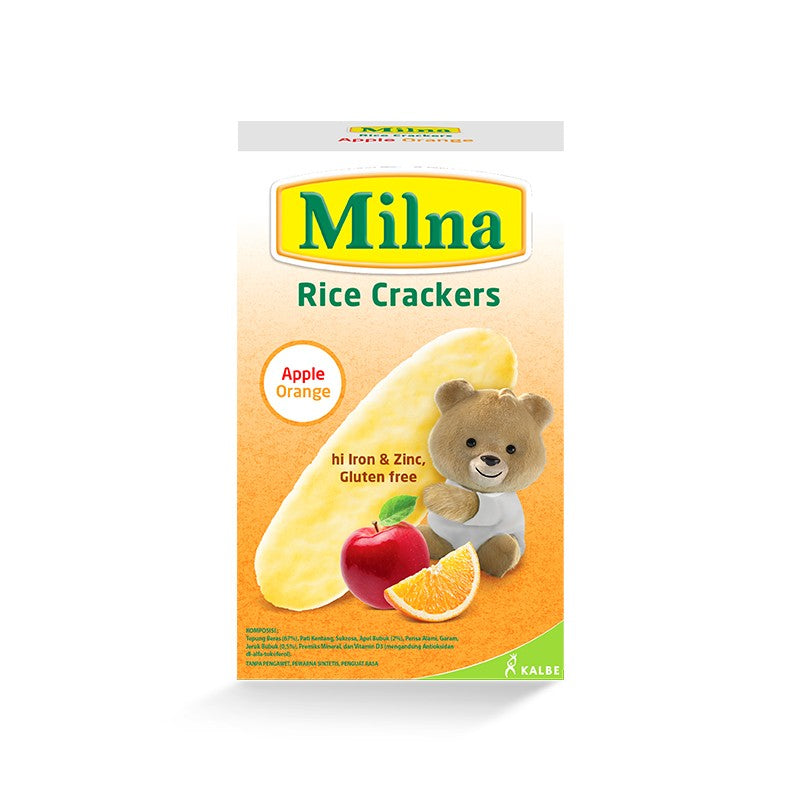MILNA RICE CRACKERS APPLE ORANGE 5x4grx12