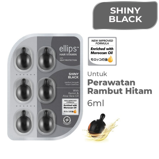 Ellips Hair Vitamin Moroccan Oil Shiny Black Blister 12x6butir