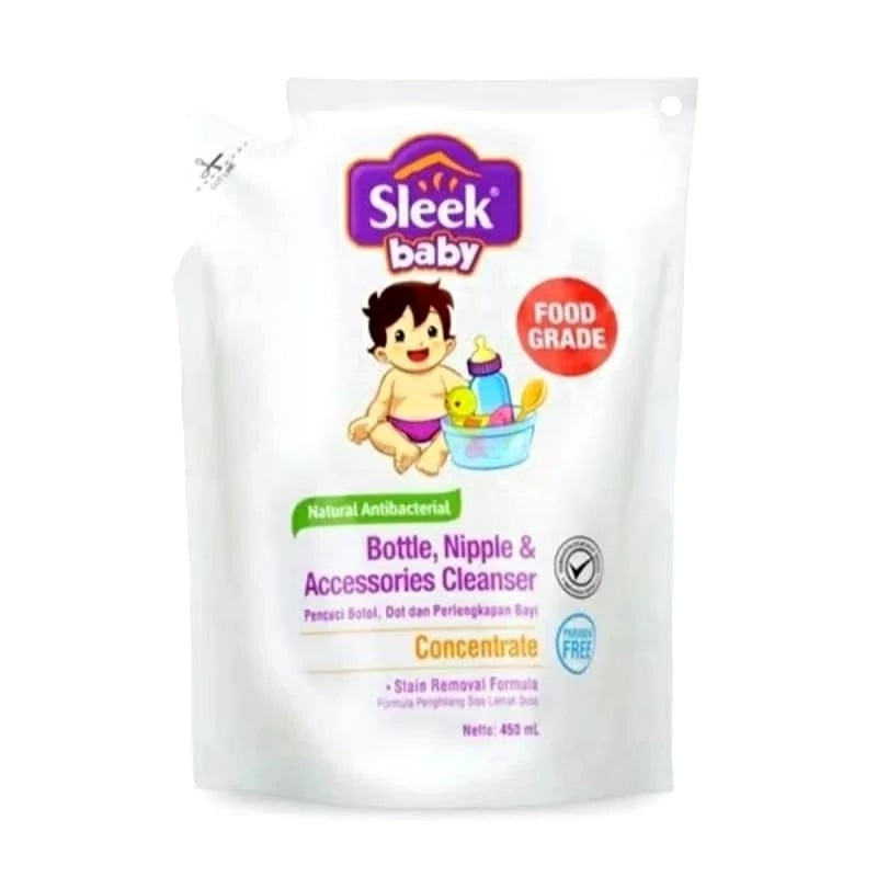 Sleek Baby Bottle Nipple & Accessories Cleanser Pouch 12x450ml